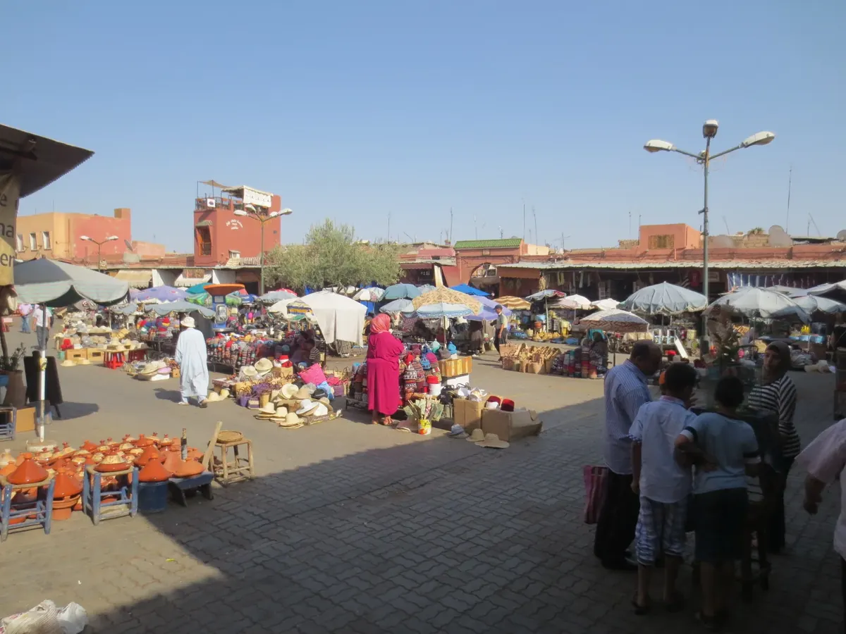 A market lane in Marrakech’s medina souks, photographed in 2013.