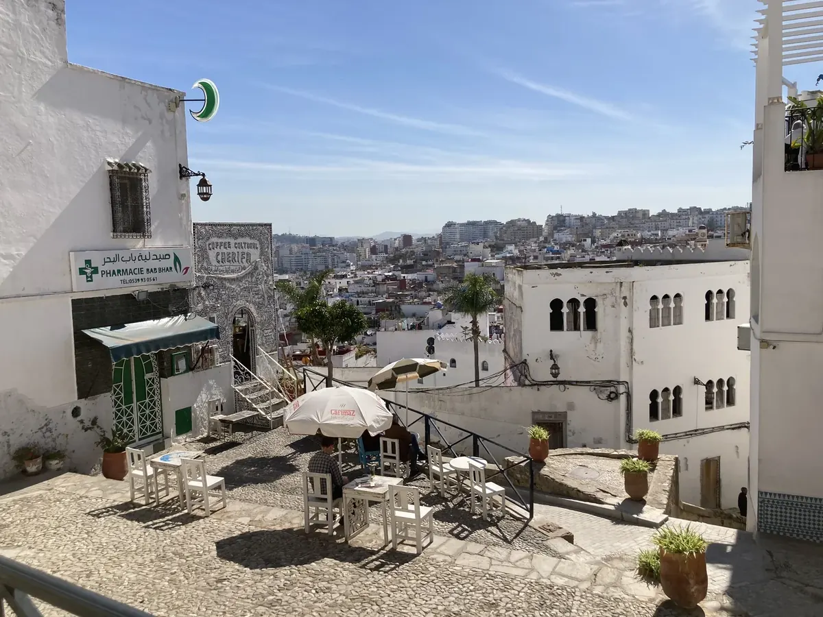 Panoramic view over the Medina of Tangier from Place de la Kasbah.