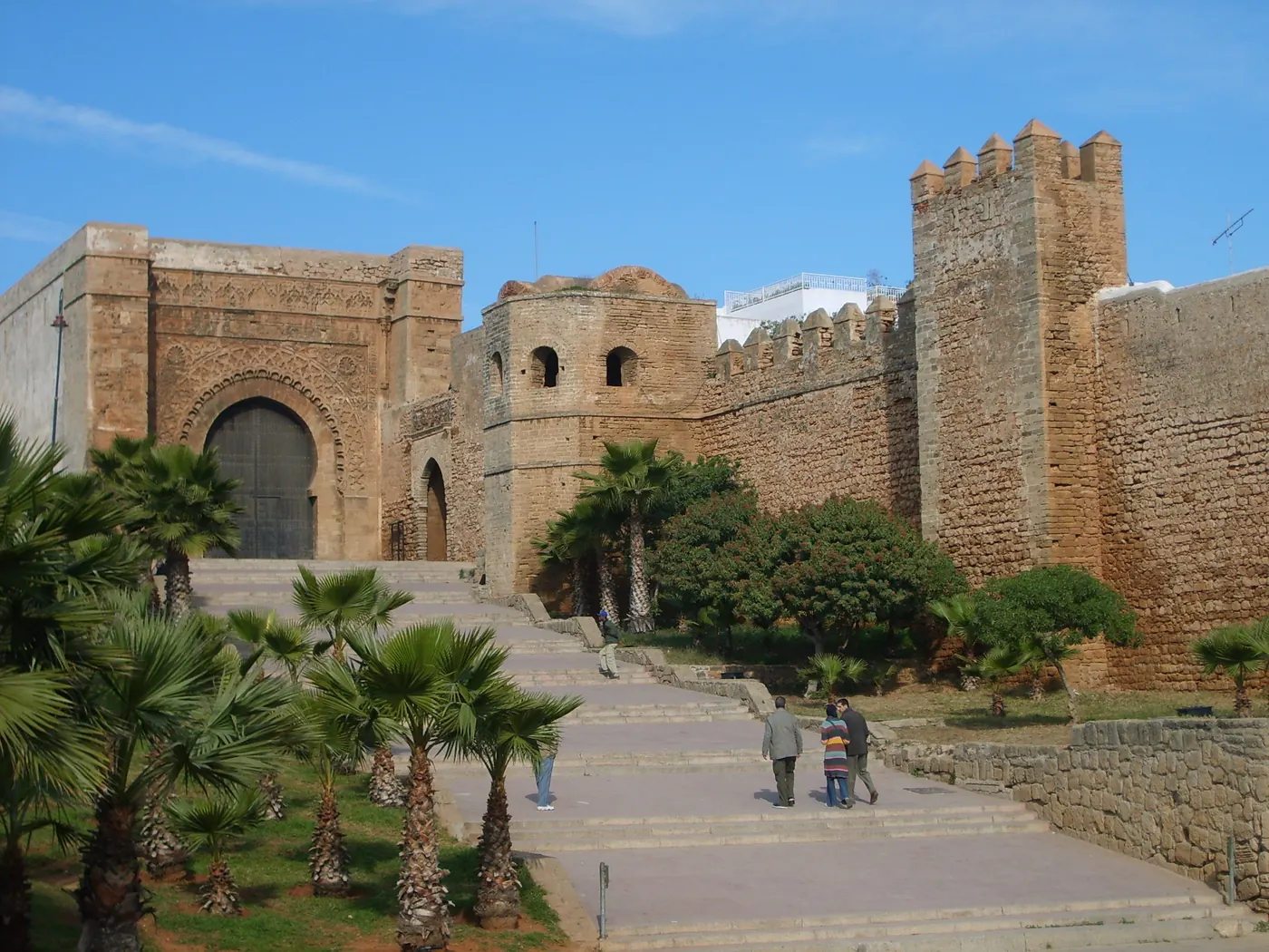 Bab Oudaia gateway and ramparts at the Kasbah of the Udayas in Rabat