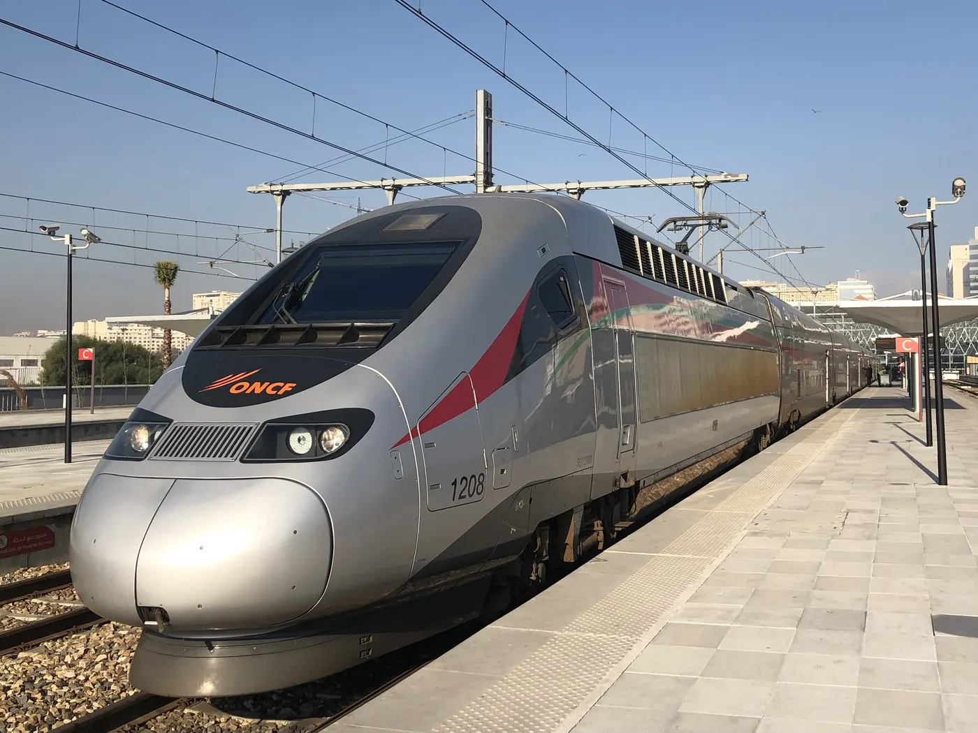 Al Boraq high-speed train at Tangier Terminus in Morocco