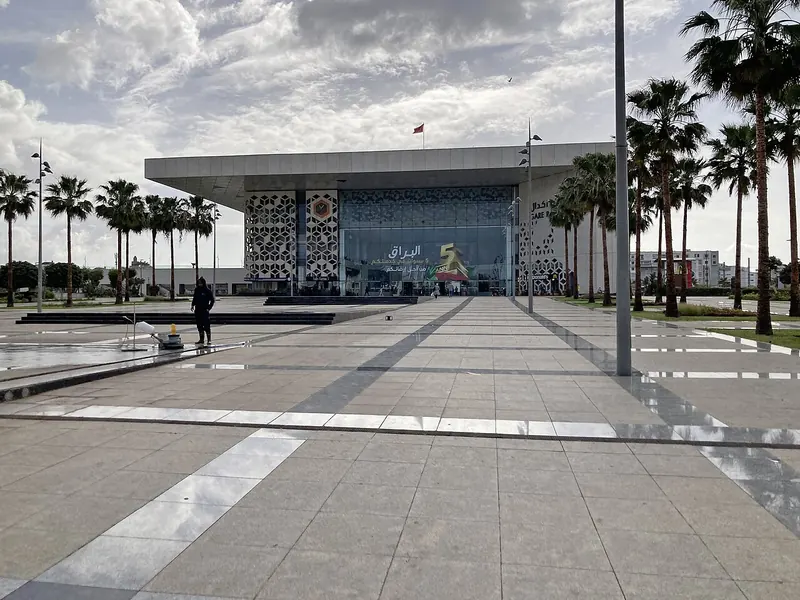 Front entrance of Rabat Agdal railway station in Rabat